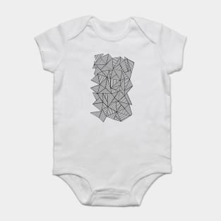 Abstraction Lines #2 Black and White Baby Bodysuit